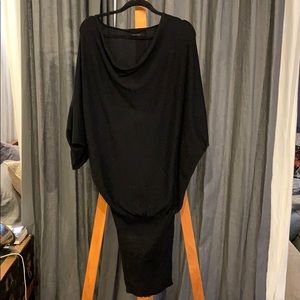 AllSaints Elle Dress, Black Cotton, M